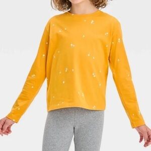 Cat & Jack Girls' Floral Long Sleeve Shirt